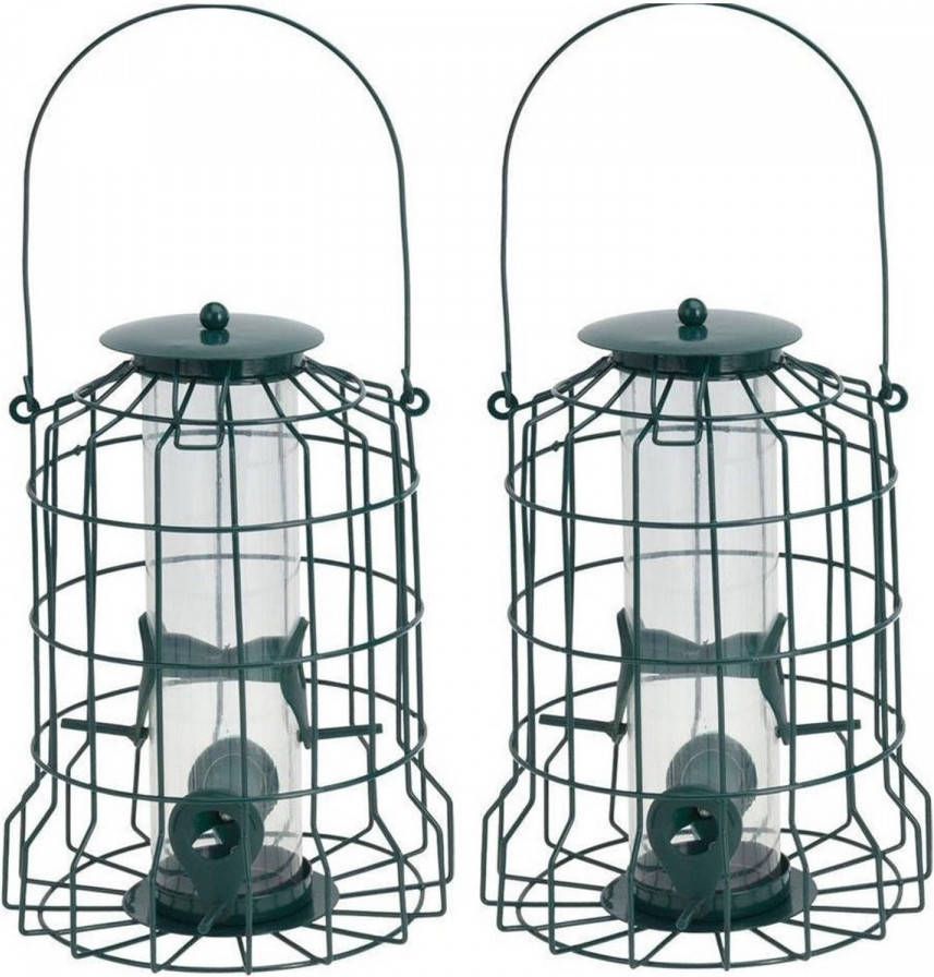 Merkloos 2x Vogel Voederkooi Voor In De Tuin Kleine Vogels 26 Cm Vogelvoederhuisjes online kopen