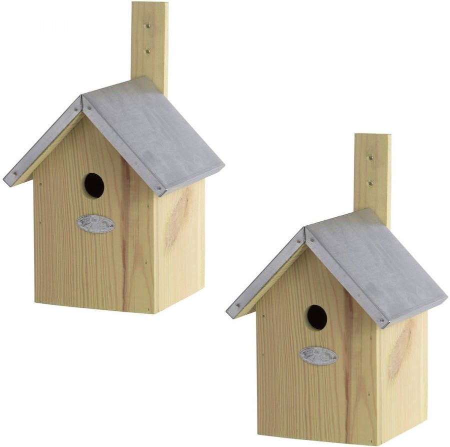 Merkloos 2x Vogelhuisjes/nestkasten Pimpelmees 32 Cm Vogelhuisjes online kopen