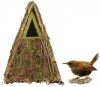 Merkloos Houten Vogelhuisje/nestkastje Groene Takjes/mos 24 Cm Tuindecoratie Vogelnest Nestkast Vogelhuisjes online kopen