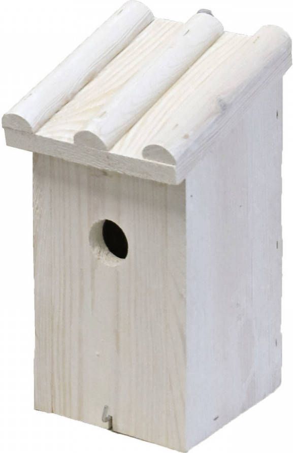 Merkloos Nestkast/vogelhuisje Hout Wit Ribdak 14 X 16 X 27 Cm Vogelhuisjes online kopen