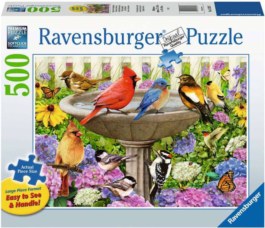 Ravensburger Puzzel Het Vogelbad(500 Stukjes Extra Groot ) online kopen