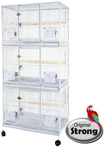 Strong Papegaaienkooi Flight Cage Triple Antraciet online kopen