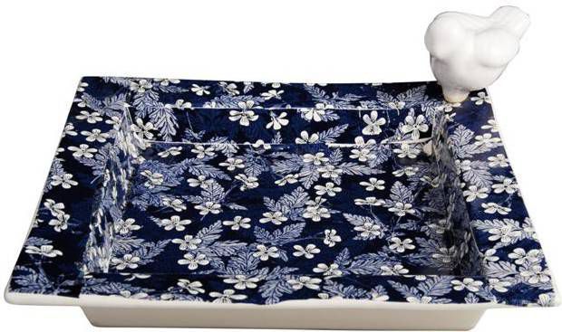 Esschert Design Vogelbad Blue blossom/ online kopen