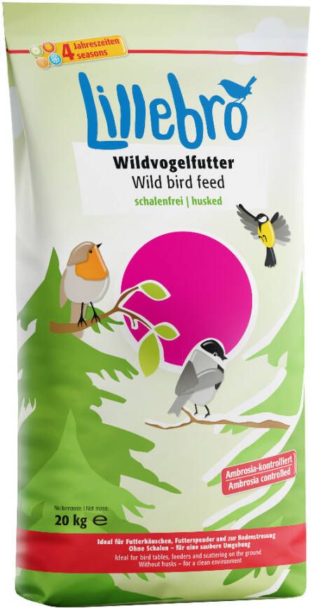 Lillebro Wildvogelvoer Schaalvrij 12 kg(3 x 4 kg ) online kopen