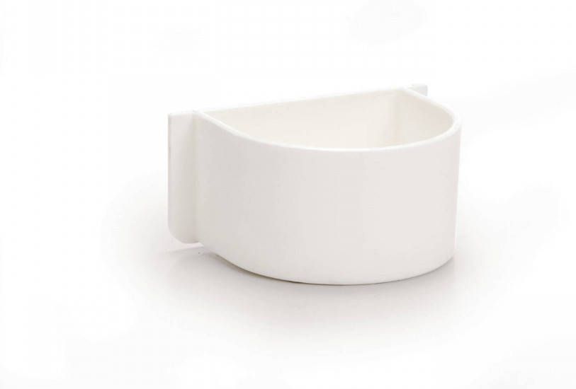 Fauna Papegaaien Eetbak Vogel Voerbak Drinkbak 11x8.5x6.5 cm Wit per stuk