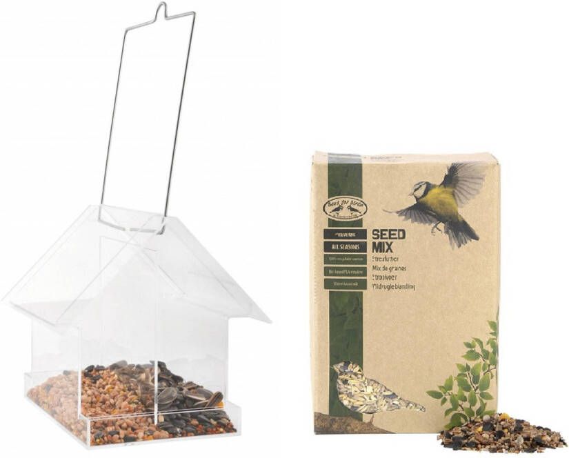 Esschert Design Vogelvoederhuisje Voor Kleine Vogels 15 Cm En 2, 5 Kilo Voer Vogelvoederhuisjes