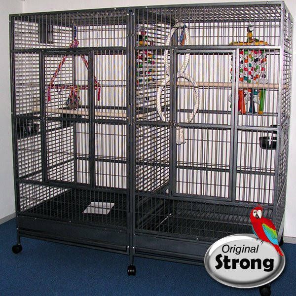 Strong Papegaaienkooi Amalia Antraciet Of Parelwit