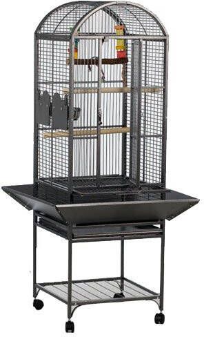 Strong Papegaaienkooi Villa Minerva 46x46x144 cm zilvergrijs 93017