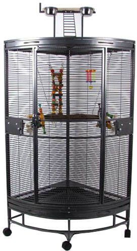 Strong Papegaaienkooi Villa Nadia Xl Vogelverblijven 64x64x168 cm Zilvergrijs