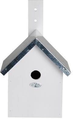 Esschert Design Nestkastje Pimpelmees wit/