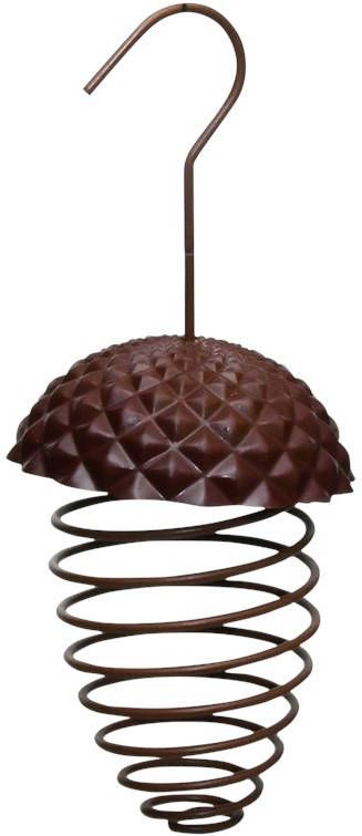 Best for Birds Ijzeren Voederveer Voor Vetbollen/mezenbollen Eikelvorm 23 Cm Vogel Voedersilo