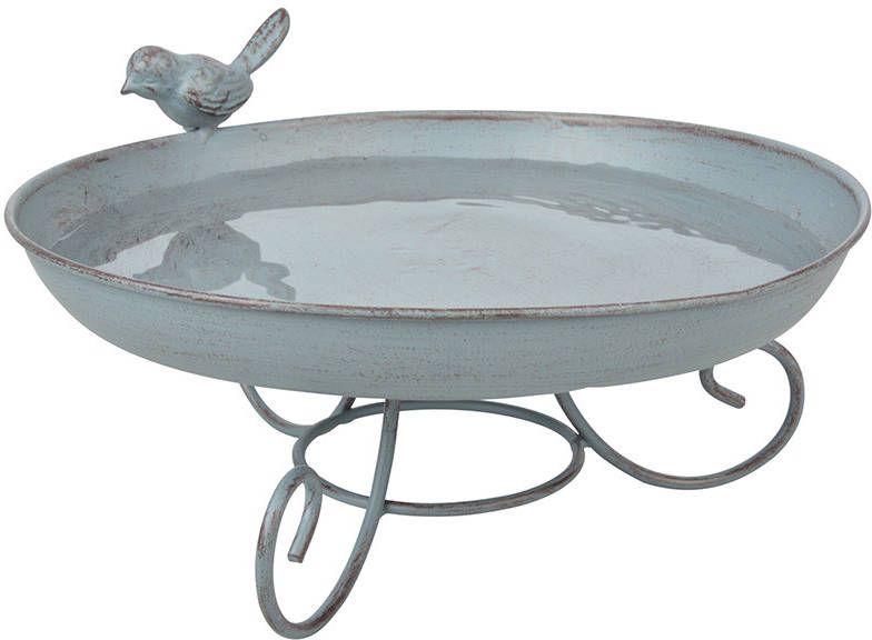 Best for Birds Metalen Vogelbad/voederschaal Op Voet 22 Cm Vogelvoederhuisjes