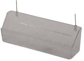 Duvo+ Transparant Eetbakje Vogelkooi 30 x 5, 5 x 4 cm x 2