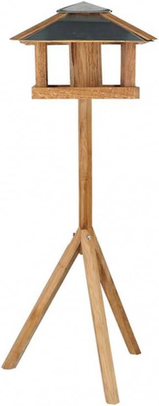 Esschert Design Vogelvoederhuisje met silo en vierkant dak staal