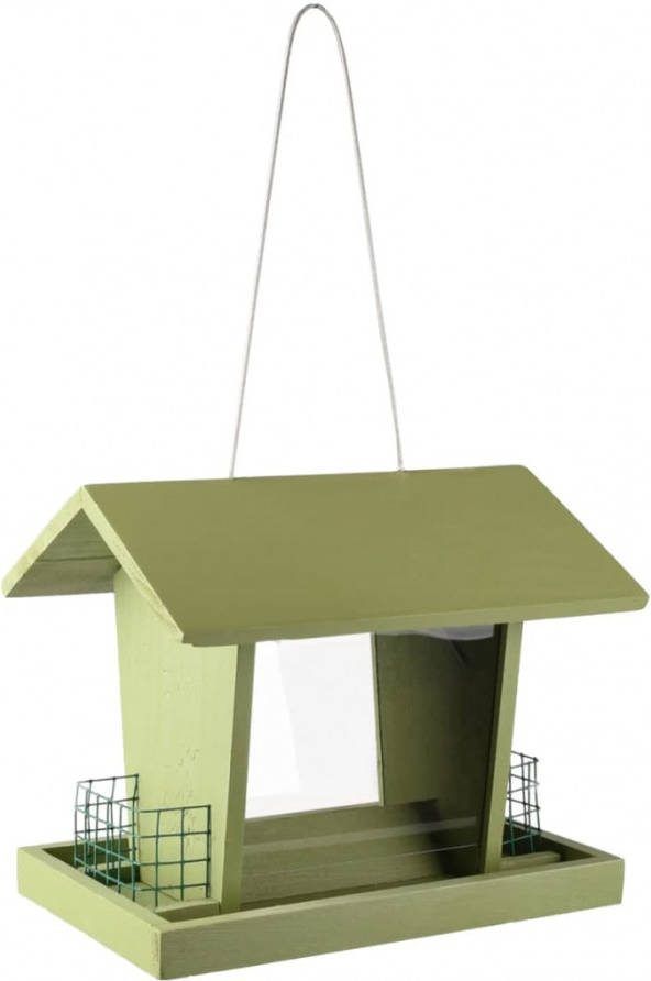 FLAMINGO Vogelvoederhuisje met silo Mado groen
